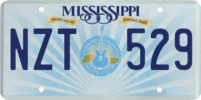 MS license plate NZT529