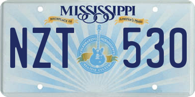 MS license plate NZT530