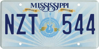 MS license plate NZT544