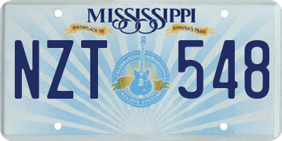 MS license plate NZT548
