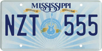 MS license plate NZT555