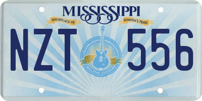 MS license plate NZT556