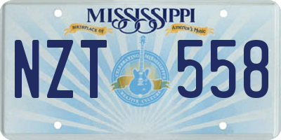 MS license plate NZT558