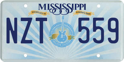 MS license plate NZT559