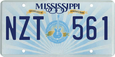 MS license plate NZT561