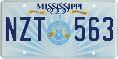 MS license plate NZT563