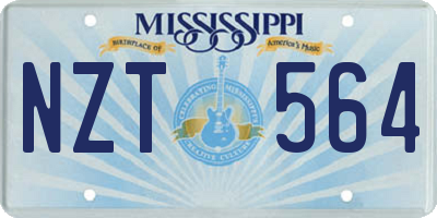 MS license plate NZT564