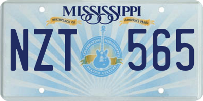 MS license plate NZT565