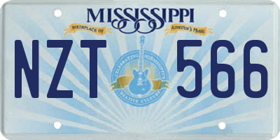 MS license plate NZT566