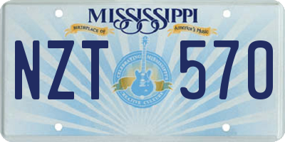 MS license plate NZT570