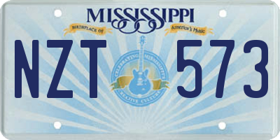 MS license plate NZT573