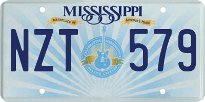 MS license plate NZT579