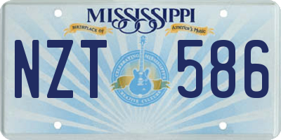 MS license plate NZT586