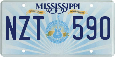 MS license plate NZT590
