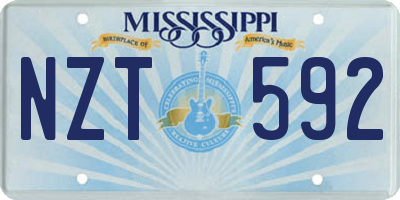 MS license plate NZT592