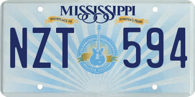 MS license plate NZT594