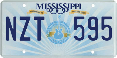 MS license plate NZT595