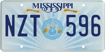 MS license plate NZT596