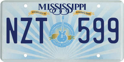 MS license plate NZT599