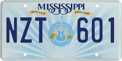 MS license plate NZT601