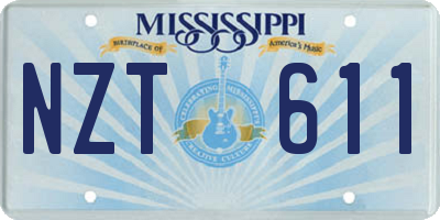 MS license plate NZT611