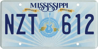 MS license plate NZT612