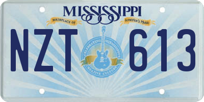 MS license plate NZT613