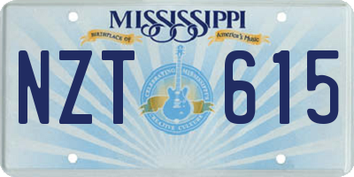 MS license plate NZT615