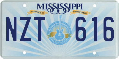 MS license plate NZT616