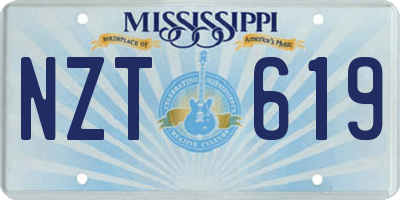 MS license plate NZT619