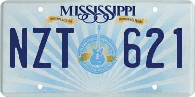 MS license plate NZT621