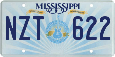 MS license plate NZT622