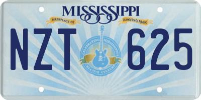 MS license plate NZT625