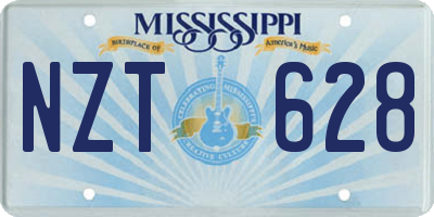 MS license plate NZT628