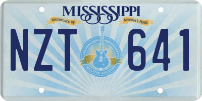 MS license plate NZT641