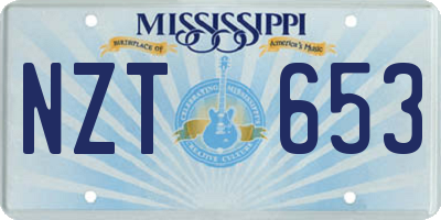 MS license plate NZT653
