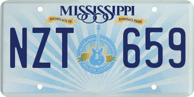 MS license plate NZT659