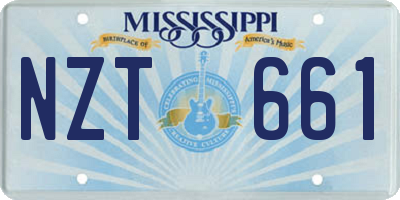 MS license plate NZT661