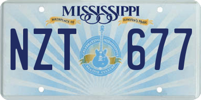 MS license plate NZT677