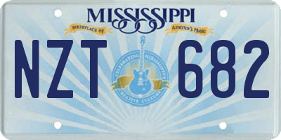 MS license plate NZT682