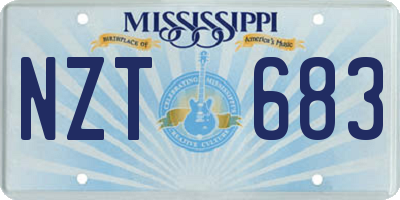 MS license plate NZT683