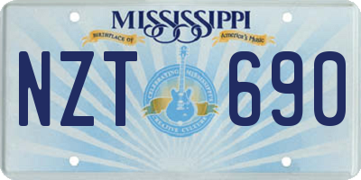MS license plate NZT690