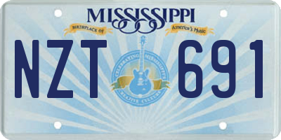 MS license plate NZT691