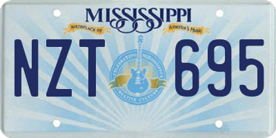 MS license plate NZT695