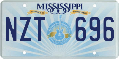 MS license plate NZT696