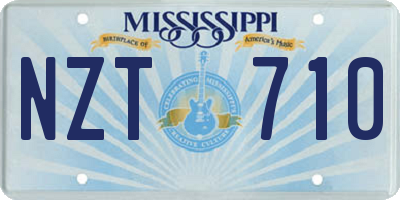 MS license plate NZT710
