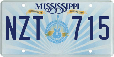 MS license plate NZT715