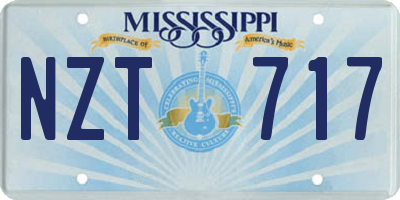 MS license plate NZT717