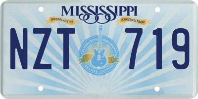 MS license plate NZT719