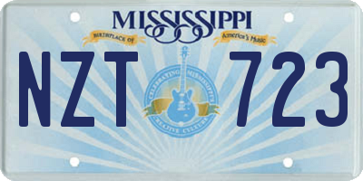 MS license plate NZT723